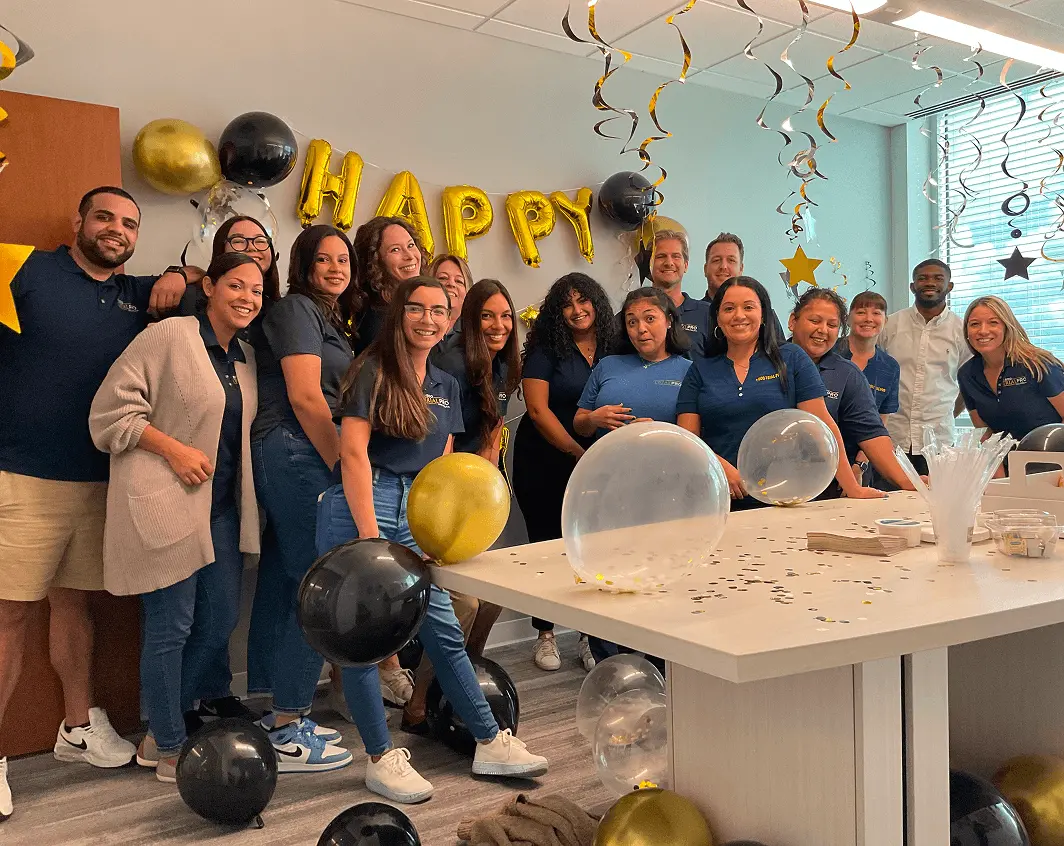 Trial Pro team members celebrating together in the Orlando office.
